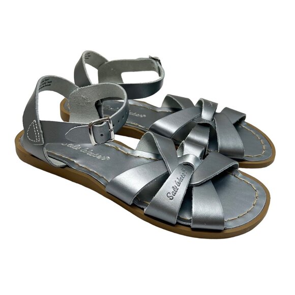 NWOT Salt Water Original Pewter Sandals - Picture 3 of 9